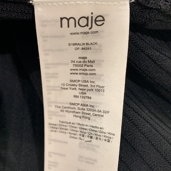 Maje pleated black/white pattern dress. - Picture 9 of 9